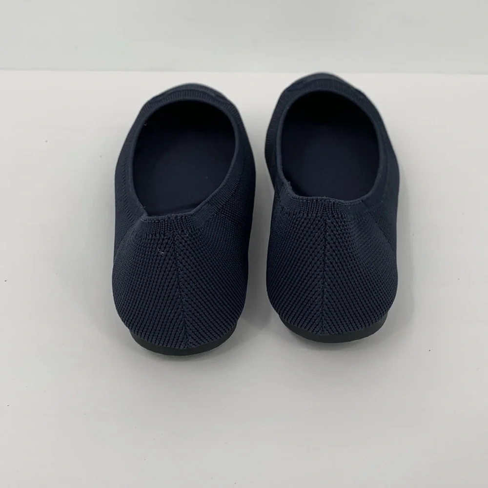 Market & Spruce Keeley stretch ballet flat shoe horse bit navy blue new 8